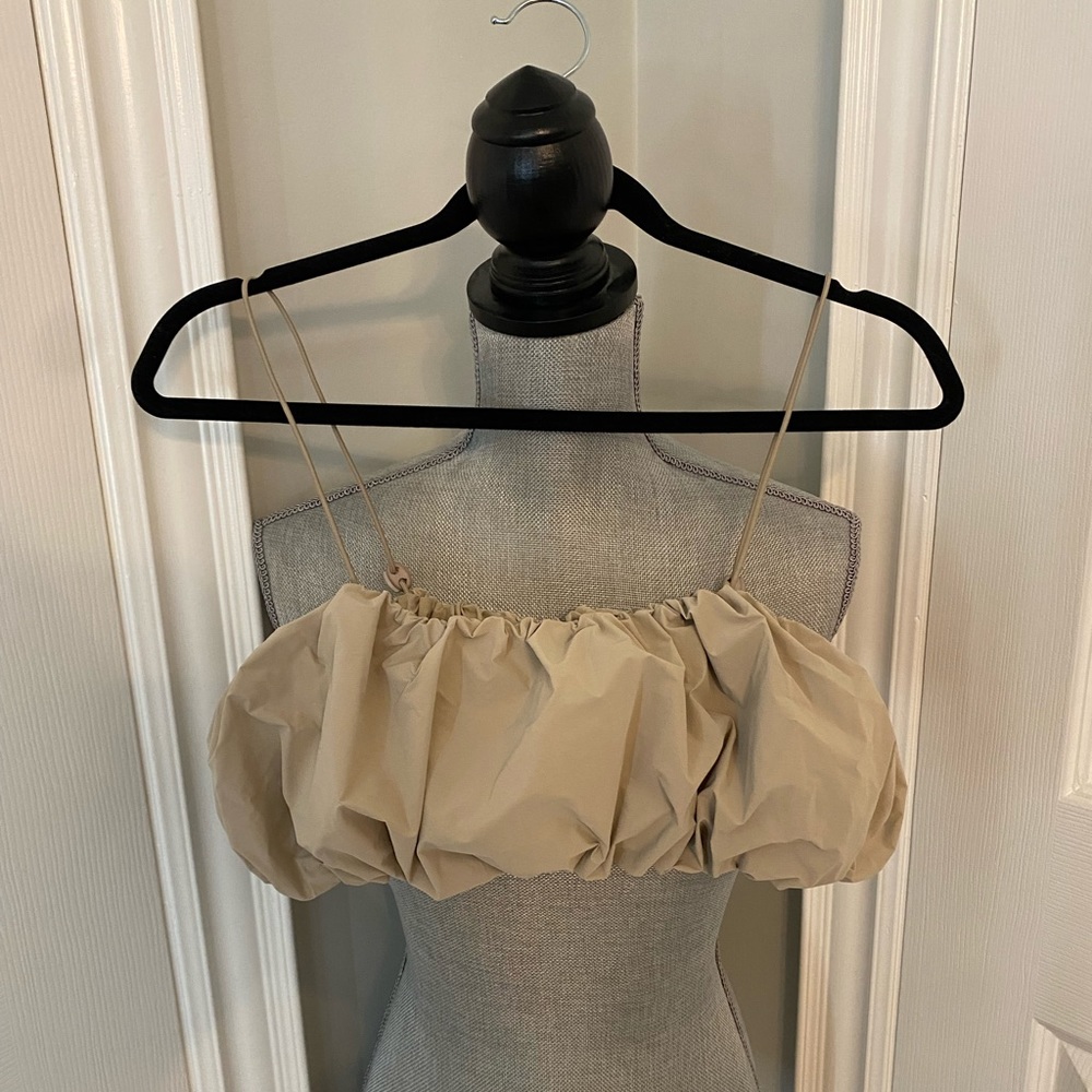 Zara bubble crop top
